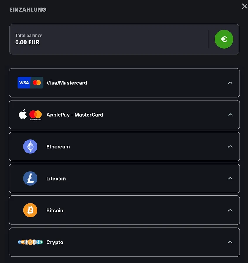 Mobiles Instant Casino Wallet mit Zahlungsmethoden